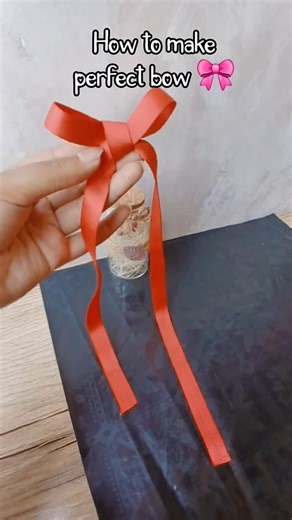 Easy Perfect Bow Tutorial with Ribbon 🎀 without fork and any tape