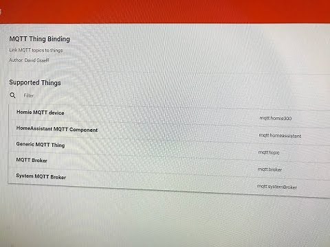 BK Hobby Live Stream #4 - openHAB Basics - MQTT v2 Binding Configuration