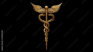 Rod of Asclepius with alpha channel