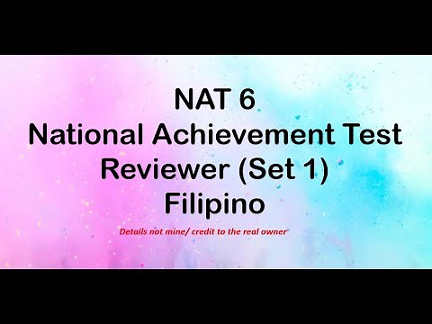 National Achievement Test Grade 6 Reviewer in Filipino (Set 1)