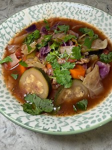 Healing Garden Cabbage Soup A deeply nourishing, cleansing, and grounding soup — light yet full of flavor. This recipe supports digestion, lymphatic flow, and detox pathways while feeding the body plant-based vitality. Holistic Benefits: This soup is rich in fiber, antioxidants, and cleansing compounds from cruciferous vegetables. It supports the liver, gallbladder, and gut — ideal for detox days or post-cleanse nourishment. This recipe and more are available for Mesquite Garden Inner Circle mem