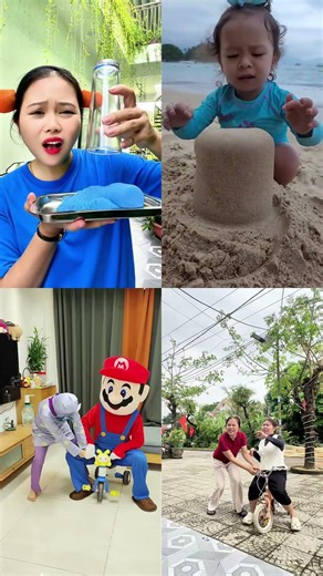 Sand Castle Bucket & Bike Learning Help 🏖️🚲🚧