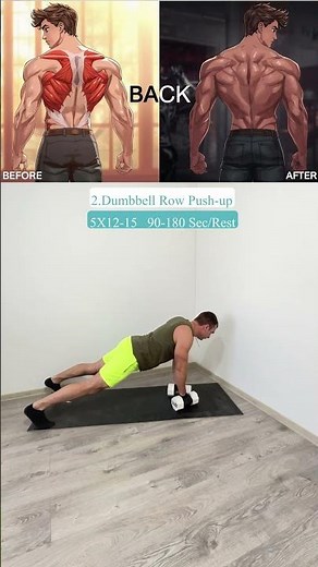 “4 Back Exercises to BUILD a Strong, Wide Back at Home 💪🔥”#back #backworkout #backexercise #backday
