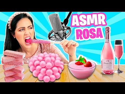 AY MIS DIENTES!!! 😬 ASMR TODO ROSA Y TODO DULCE 😱 PINK FOOD ASMR 🍬 Sandra Cires Art