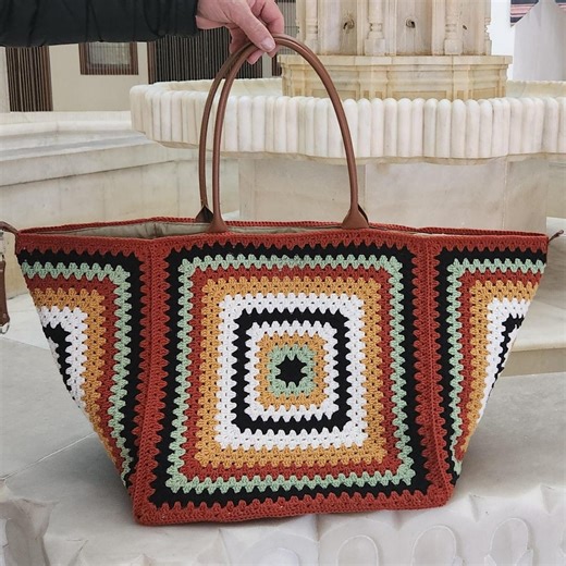 Crochet Weekend Bag, Handmade Travel Bag, Oversized Crochet Shoulder Bag - Etsy