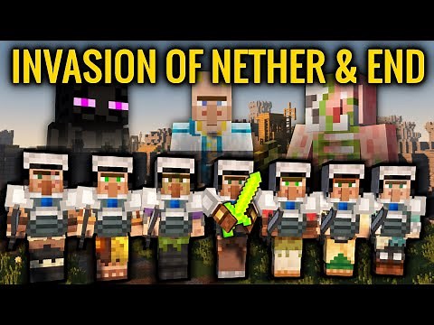 INVASION OF NETHER & END | Minecraft Adventure Movie (VILLAGERS VS PILLAGERS Series)