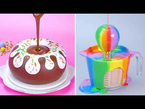 🍫So Tasty Dark & White Chocolate Cake With Milk Cream Recipes | Sweet Chocolate Cake For Party
