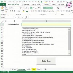 Lista wielokrotnego wyboru (odsłona 1) - Malinowy Excel