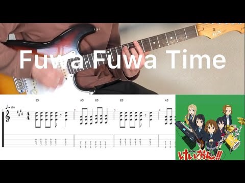 K-ON! - Fuwa Fuwa Time (guitar cover with tabs & chords)