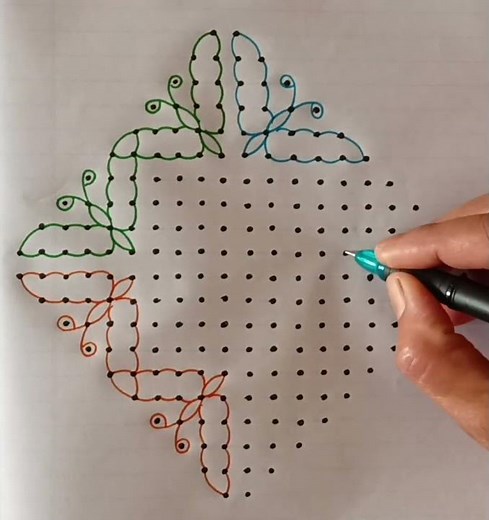 New Year 2026 Latest Rangoli with 20×2 dots🌺New Year Muggulu🌺January 1st Muggulu