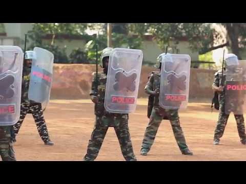 Kerala Police Lathi and Shield Drill