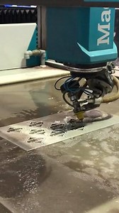 Check out our Mach 200 with Pivot+ in action at Coverings. Head to the North Hall at the Orange County Convention Center and stop by booth 4686 to see the machine in person. #FlowWaterjet #Waterjetcutting #coverings2019 #Shapethefuture | Flow Waterjet