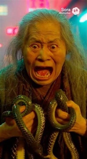 Gold Ninja vs Snake Woman #martialarts #kungfu #ninja #snake #nunchucks