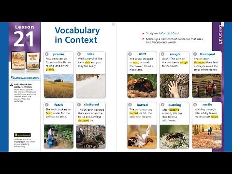 Journeys Lesson 21 Vocabulary for Third Grade: Sarah, Plain and Tall
