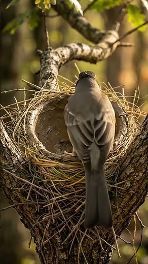 American Robin builds a perfect nest step by step 🐦🌿 Nature’s tiny masterpiece in action 🥚✨