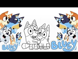 Muffin and Socks Hugging Drawing 🧡💙 | Bluey