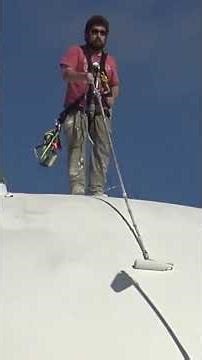 Monolithic dome roof repair. #Monolithic #Dome #roofing #fallprotection #homesteading