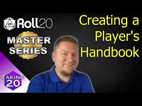 Roll20 Master Series - How to Link Handouts, Creating a PHB & More!