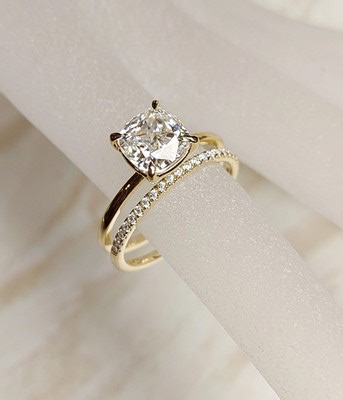 2 carat cushion cut engagement ring wedding band bridal set | eBay
