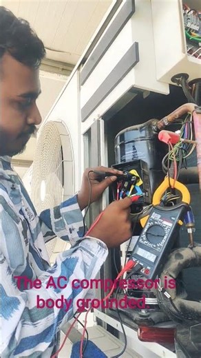 The AC compressor is body grounded.The compressor is not working and needs replacement.