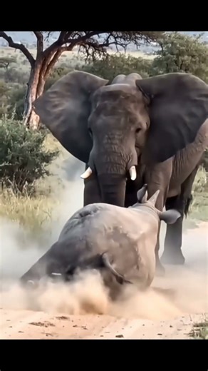 elephant v.s rhino