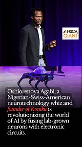 31K views · 1.1K reactions | Oshiorenoya Agabi, a Nigerian-Swiss-American neurotechnology whiz and founder of Koniku, is revolutionizing the world of AI by fusing lab-grown neurons with electronic circuits.Konikore is the first intelligent device or Robot integrating live neurons derived from mouse stem cells into a silicon chip. | Africa Giant | Facebook