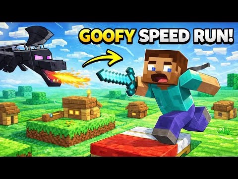 GOOFY SPEEDRUN 😂💀 | Beating Minecraft WRONG! (Ender Dragon)