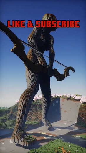 A Divine Warrior Statue in Minecraft 🏹✨
