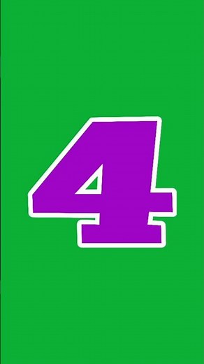Flat cartoon countdown colorful number ten to one animation on green screen background #countdown