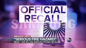 13K views · 150 reactions | ‘SERIOUS FIRE HAZARD’: A massive recall has been issued for a million Samsung Mobile Galaxy Note 7 smartphones over fears batteries can ignite after dozens of reported fires. David Kerley reports on what consumers need to know. | ABC World News Tonight with David Muir | Facebook