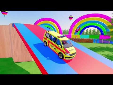 Emergency Vehicles on Dangerous Mountain Road! Police, Ambulance & Fire Truck | FS22