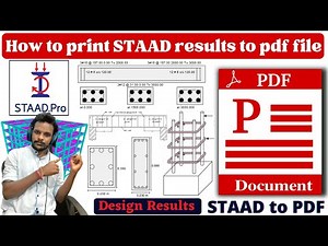 How to print STAAD results to PDF file in building design | structural design | civil engineering |