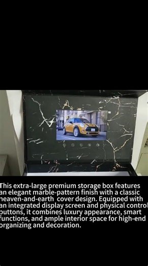 Max Capacity Video Box: Marble Finish, Screen, Buttons & Storage