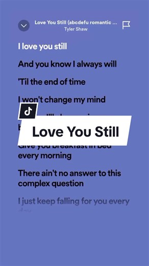 Love You Still Lyrics - Tyler Shaw