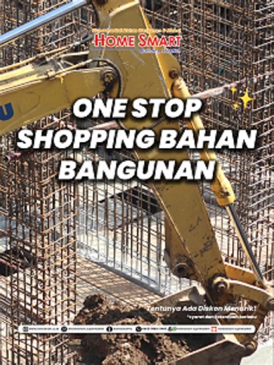 Capek pindah-pindah toko buat cari bahan bangunan? Di HomeSmart, semua kelar dalam satu tempat! 🛒✨ Mau cari keramik motif terbaru? Ada! Mau custom warna cat? Bisa! Sampai urusan baut dan kabel pun lengkap tersedia. HomeSmart bener-bener supermarket bahan bangunan yang bikin proses bangun cafe, rumah, atau kos-kosan kamu jadi lebih simpel. Jangan lupa, nikmati Special Price dan berbagai macam diskon menarik yang cuma bisa kamu dapetin di sini. Belanja lengkap, harga tetap hemat! 🛠️💎 Slogan: Ho