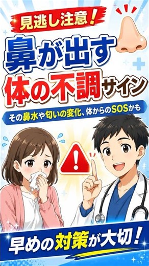 【鼻のSOS】ただの風邪や花粉症じゃない？鼻水の色や匂いの変化に隠された病気のリスクと、今すぐ病院へ行くべき4つの危険サイン