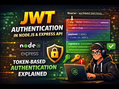 How JWT Works in Node.js & Express API 🔐 Token Based Authentication Explained