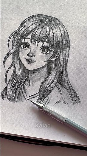 Cute anime girl sketch #drawing #howtodraw #art