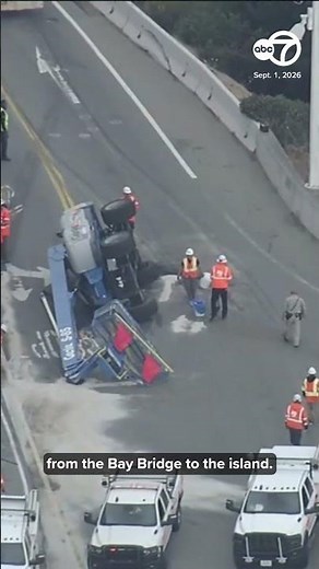 Cherry picker falls off flatbed truck on Yerba Buena Island, limiting access from Bay Bridge