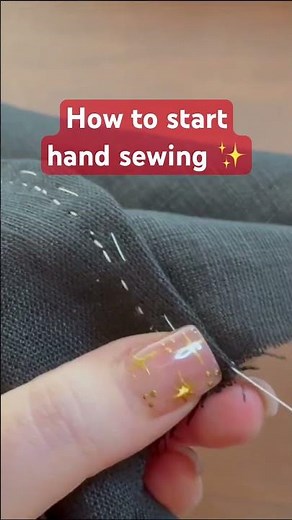 How to start hand-sewing a felled seam. #sewing #sewingtutorial #sewingtips