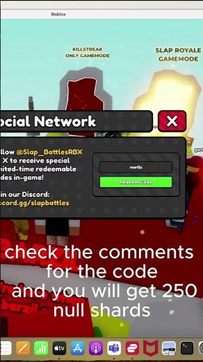 How TO CLAIM THE NEW SLAP BATTLES CODE EVIL BARZIL