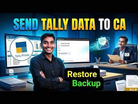 How to Send Tally Data to CA | Data Restore | Data Backup in One Video
