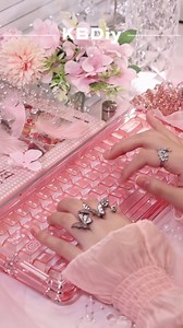 KBDiy Sweet Pink Jelly Keycaps - 140-Key Transparent Cat-Themed Set Cute Full Keyboard Key Caps,Cherry Profile Keyboard Key Cap for 60%/75%/100% Mx Switches Mechanical Keyboard