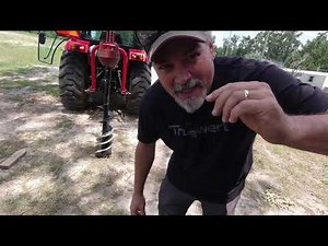 Setting Poles with a 3 point Hitch Auger!