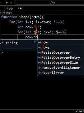 Create Triangle Shape in JavaScript | JS Shorts | Nested Loop Function | JavaScript Tips | JS