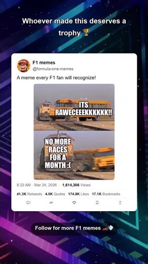 WHEN F1 FANS UNITE OVER THIS MEME! 😂🏎️