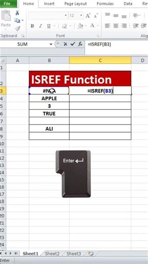 ISREF Function in Excel | Verify Cell References Easily
