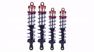 Tbest RC Car Shock Damper, 4pcs Metal Oil Pressure Adjustable Front and Rear for 1/8 RC Car