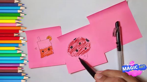 Creative Sticky Notes Drawing for Kids | Easy Step-by-Step Tutorial | Magic Art ✨