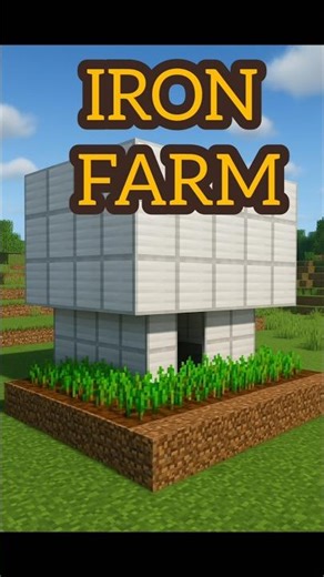 HOW TO MAKE IRON FARM IN MINECRAFT #minecraft #shorts